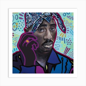 Tupac Square Art Print