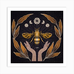 Save The Bees Square Art Print