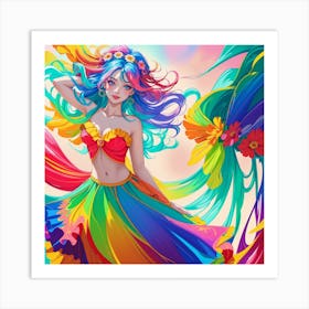 Rainbow Girl 2 Art Print