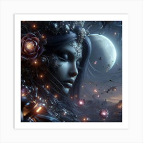 Woman In Space 2 Art Print