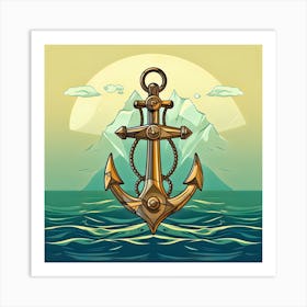 Anchor In The Sea 8 Art Print