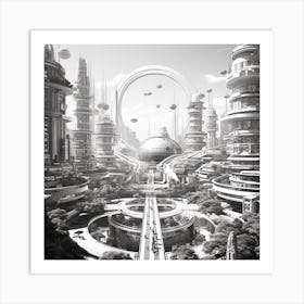 Futuristic City 11 Art Print