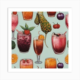 Default Exotic And Unusual Drinks Aesthetic 3 Art Print