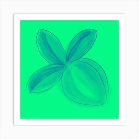 Lemon Green Bright 1 Art Print