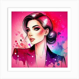 A stylish lady 5 Art Print