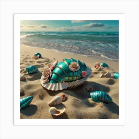 Seashells On The Beach 1 Art Print