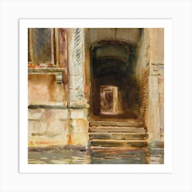 Venice Passage Square Art Print