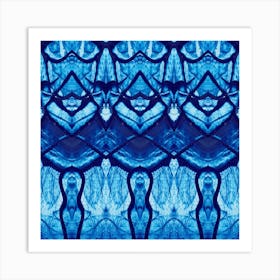 Abstract Blue Pattern Art Print