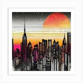 New York City Skyline 69 Art Print