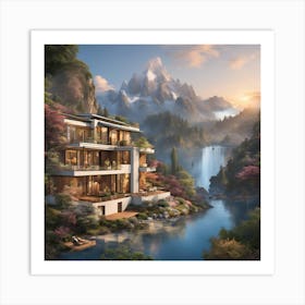 House In The Mountains 1 Art Print