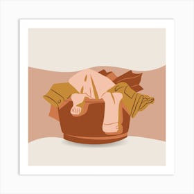 Laundry Basket Art Print