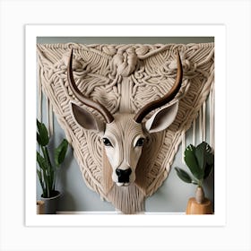Deer Head Bohemian Wall Art Art Print