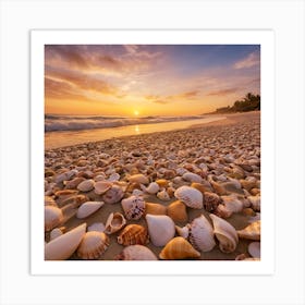 Seashells On The Beach Art Print