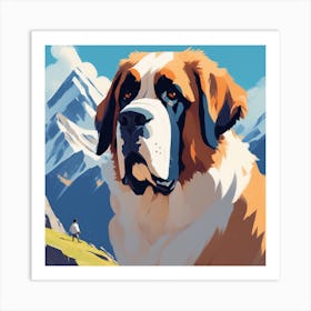 St Bernard 14 Art Print