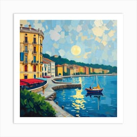 Moonlight On The Water Art Print