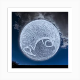 The White Moon Art Print