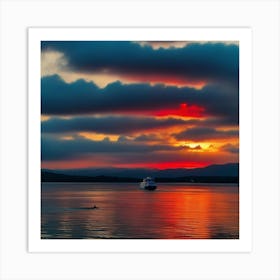 Sunset On The Water 28 Art Print