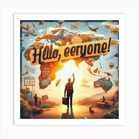 Hello Everyone 1 Art Print