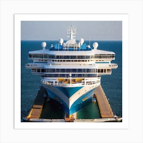 Large Cruise Ship Docked Art Print