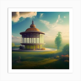 Gazebo In The Garden Art Print