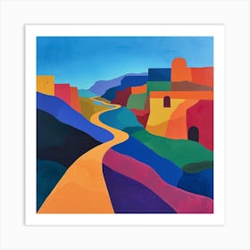 Abstract Travel Collection Uzbekistan 2 Art Print