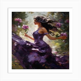 Beautiful Woman Dancing Art Print