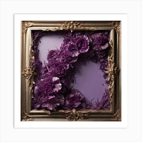 Frame Created From Red Cabbage Sprouts On Edges And Nothing In Middle Trending On Artstation Sharp (4) Art Print