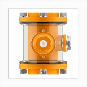 Orange Water Valve Art Print