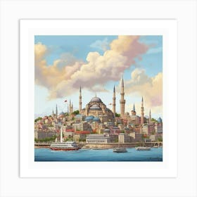 Blue Mosque paintings Art Print