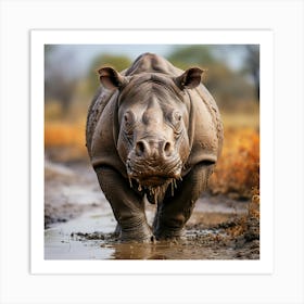 Rhinoceros 2 Art Print