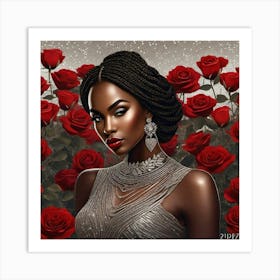 Ebony Roses Art Print