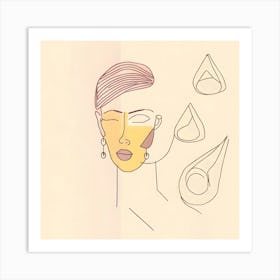 Woman'S Face 3 Art Print