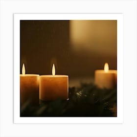 Christmas Candles - Christmas Stock Videos & Royalty-Free Footage Art Print