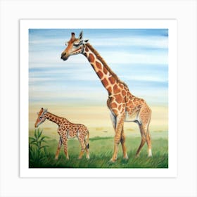 Giraffes 1 Art Print