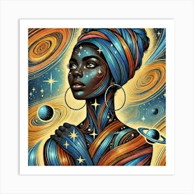 Etherelle Celestial Portrait Art Print