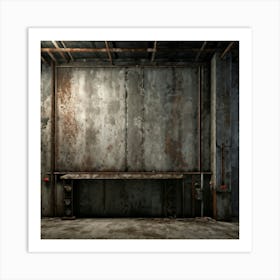 A Seasoned Concrete Wall Enduring The Test Of Time Under The Weight Of Distressed Textures Reveals (3) Art Print