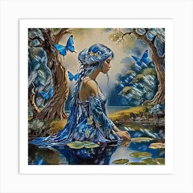 Blue Butterfly Art Print