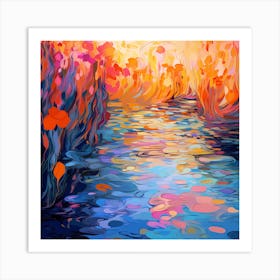 Sunlit Waters Impression Art Print