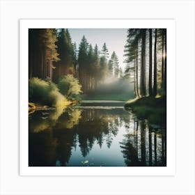 pond in The Forest 1 Art Print