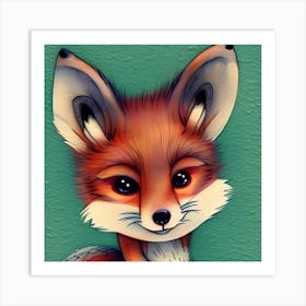 Adorable Fox Art Print