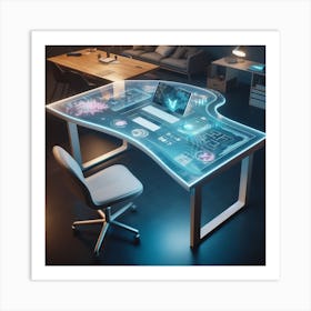 Futuristic Desk 7 Art Print