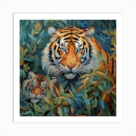 Tiger And Cub 1 Art Print