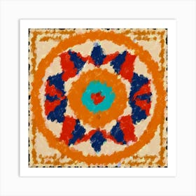 Vortex of Color Mandala Art Print