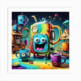 Colorful Coffee Art Print