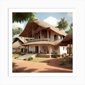 Leonardo Diffusion Xl Contempory Bamileke Village Architecture 1 Art Print