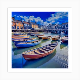 Boats In The Harbour Art Print