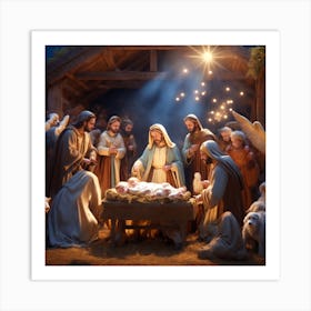 Nativity Scene Art Print