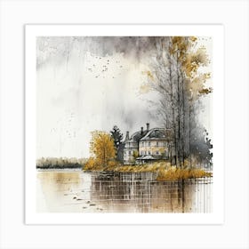 House On The Lake Art Print