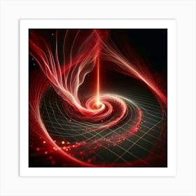 Red Spiral Art Print