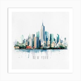 New York City Watercolor Painting Art Print